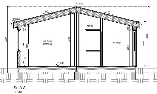 Lítið einbýlishús 68,5m2