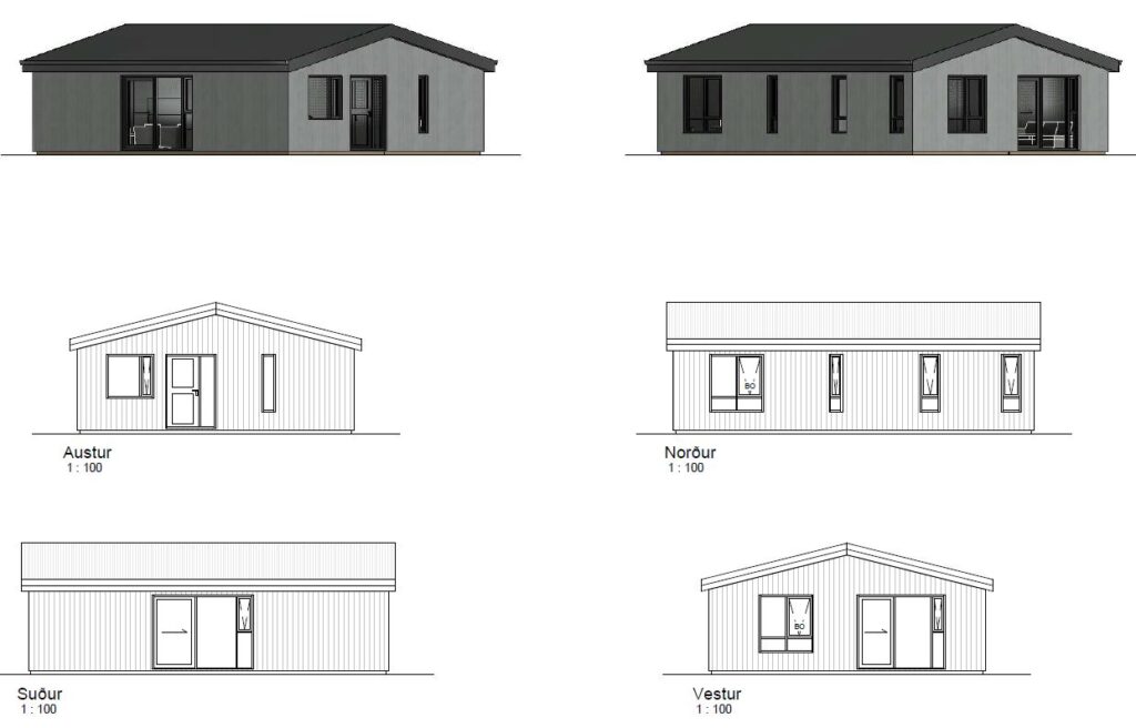 Einbýlishús 87m2 -3 eða 4 svefnherbergi